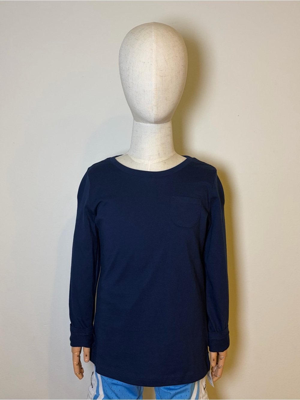 NWT Carter’s Kid Boys Navy Long Sleeve Pocket Tee 8